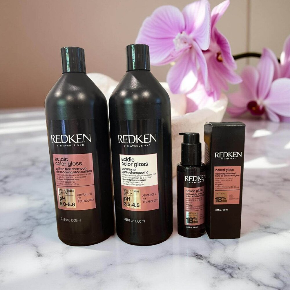 Redken Acidic Color Gloss Shampoo Conditioner 33.8 oz Lightweight Shine Oil 3.8